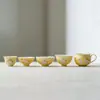 Mo Ji Xing Huang Jin Mei Xiao Xu Conjunto de Chá Gongfu Bule Doméstico Gaiwan Xícara de Anfitrião Xícara de Chá Xícara de Café Coleção de Conjunto de Chá