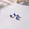 Pendientes de Bola de Diamante Brillante Color Caramelo Dopamina Clavos para Hueso de la Oreja de Plata de Ley S999 Pendientes de Verano Tornillos para Agujero de la Oreja