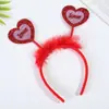 2026 Diadema de Corazón con Lentejuelas Rojas para el Día de San Valentín Transfronterizo Decoración para Fotos de Fiestas y Festivales Tocado Venta al por Mayor en Stock