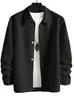 Chaqueta Casual Jacquard de un Solo Botón de Amazon con Diseño de Retazos de Color Sólido, Abrigo de Solapa Simple, Chaqueta Juvenil para Hombre