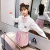 Uniforme JK Feminino 2026 Manga Longa Saia Xadrez Estilo Primavera e Outono para Meninas Conjunto de Uniforme Escolar Estilo Academia para Meninas Mais Velhas