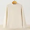 Sudadera gruesa de manga larga para hombre, con cuello medio, doble cara afelpada, cálida, 280g, capa base cepillada con cuello medio
