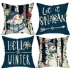 Comercio Exterior Transfronterizo Más Vendidos Fundas de Almohada Navideñas Personalizadas para Sofá de Sala de Estar, Cojines Decorativos Festivos para Dormitorio, Almohadas y Fundas de Almohada