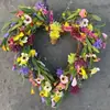 Guirnalda de Flores Silvestres para Puerta 50X50X5 Colgante Decoración del Hogar Planta Artificial Guirnalda de Primavera