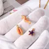 Pingente Estilo Oceano com Gotejamento de Óleo em Aço Inoxidável - Estrela-do-Mar/Concha do Mar/Cavalo-Marinho Banhado a Ouro Acessórios para Colar/Pulseira DIY