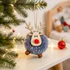 Decoração de Festival de Natal Suprimentos Pingente Pequeno de Veado de Feltro Pingente Criativo Novo de Alce Enfeite para Pendurar na Árvore de Natal Presente