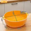 Lavabo Doble para Lavar Verduras con Cesta Escurridora, Cesta con Filtro de Agua, Bandeja de Drenaje de Agua, Cesta para Lavar Frutas y Verduras para Sala de Estar