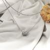 Collar de Cuentas Metálicas Apiladas de Doble Capa Lujo Ligero Elegante Versátil Estilo Chanel Cadena de Lana Cadena para el Cuello de Otoño e Invierno