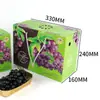 Caixa de Presente de Uva em Estoque 2,5-5kg Caixa de Embalagem Caixa Vazia Uva Kyoho de Verão Uva Preta Caixa de Presente Portátil de Alta Qualidade Caixa de Papelão