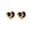 Pendientes Colgantes de Acero Inoxidable con Aguja, Goteo de Aceite, Corazón, Gota de Agua, Pendientes de Lujo Ligero de Gama Alta, Accesorios para Orejas Versátiles de Moda Europea y Americana