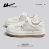 Sapatos femininos Huili sapatos de prancha femininos 2024 novas explosões outono tênis casual fundo grosso cabeça grande sapatos brancos femininos