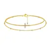 Pulsera en Capas con Colgante de Cruz de Comercio Exterior 2026, Moderna y Versátil, Suave y Elegante, Cadena de Muñeca Ajustable para Mujer