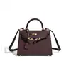 Mini Bolsa Kelly em Amarelo Frango Couro Genuíno para Mulheres, Bolsa Versátil com um Novo Toque de Luxo, Bolsa de Mão, Ombro e Transversal, Atacado do Fabricante