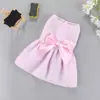 Novas Saias para Cachorro de Primavera e Verão, Roupas para Gatos, Pet Supplies para Teddy, Pomerânia, Bichon, Saias com Laço, Roupas para Cachorro