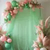 Cortina de Gasa Transfronteriza Decoración de Escenario para Bodas al Aire Libre Fiesta Fondo Arco de Boda Silla Malla