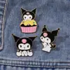 Broche Serie Sanrio Dibujo Animado Japonés Kuromi Adorno Lindo para Mochila Estuche Decoración Accesorio para Ropa Insignia de Aleación Esmaltada