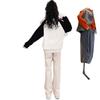 Traje deportivo de estilo coreano para niñas, conjunto de dos piezas para primavera y otoño, nueva moda infantil, sudadera con estampado de dibujos animados a juego, pantalones casuales