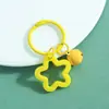 Macaron estrella de cinco puntas campana llavero con cuentas colgante llavero hecho a mano DIY accesorios de colgante de cuentas venta al por mayor