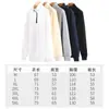 Sudadera Huacotton de Primavera y Otoño con Cuello Alto y Media Cremallera Unisex Holgada Estilo Americano Sudadera Básica Informal Manga Larga Top Chaqueta