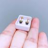 Pendientes de tachuela individuales de diamante exquisitos, compactos y sencillos, Tornillo de acero de titanio que no se decolora, Venta al por mayor transfronteriza