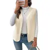 Bai Fen Zhi Yi TikTok 2026 Nuevo Chaleco Cardigan de Polar Relajado Estilo Coreano con Cuello en V de Longitud Media