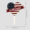 Decorações Populares de Jardim em Ferro Forjado, Bandeira Americana Temática do Dia da Independência, Águia, Coração e Outras Decorações