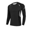 Ropa interior deportiva de manga larga ajustada para hombre al por mayor, ropa de entrenamiento de alta elasticidad para correr, camiseta base para baloncesto, ropa de fitness