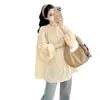 2026 Nueva Camisa de Maternidad Otoño Plisada Holgada de Manga Larga Babydoll para Mujeres Embarazadas
