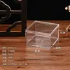 Caixa de Doces de Plástico Transparente 8*8*5 Caixa de Plástico Retangular com Tampa Caixa de Exibição para Armazenamento de Modelo de Figura Acrílica
