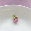 Estilo Coreano Tela Mate Serie de Frutas Accesorios para el Cabello de Fresa y Accesorios de Ropa, Fresas de Tela Tridimensionales Hechas a Mano