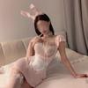 Lingerie Doce Sexy Puro Desejo Criada Paixão Lingerie de Dormir Coelhinho Fofo Uniforme Tentador Conjunto Mulheres