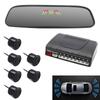 Espelho retrovisor digital LED com radar de ré, espelho retrovisor antirreflexo, espelho retrovisor de 6 sondas, radar de alarme dianteiro e traseiro