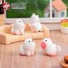 Micropaisaje creativo de adorables cachorros samoyedos, adornos para casa de muñecas, adornos de escritorio para coche.