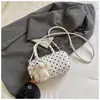 Bolso Cruzado Estampado de Lunares Estilo Coreano Bolso de Mano Fresco Dulce Bolso de Bolos Bolso de Hombro de Moda Personalidad Nicho ins