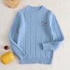 [100% Lana] Suéter Grueso de Doble Hilo de Lana Pura de Invierno para Niños y Niñas, Suéter Base de Lana Pura para Niños