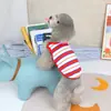 Mascota Bichón Schnauzer Perro Pequeño Cachorro Perro Teddy Gato Ropa de Algodón 22 Rayas Chaleco de Bloques de Color