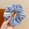 Scrunchie de Alta Qualidade Estilo Coreano para Mulheres, Elástico de Cabelo com Laço de Tecido da Moda, Acessório de Cabelo Corda para Coque Doce e Fofo