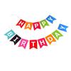 Fábrica atacado personalizado feliz aniversário puxar bandeira rabo de peixe bandeira layout do partido banner puxar flor colorido bandeira douramento puxar bandeira