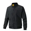 Chaqueta Amazon Transfronteriza Ropa Exterior para Hombre Verano Estilo Delgado Primavera y Otoño Talla Grande Chaqueta de Vuelo Sencilla Ropa Casual para Hombre Negro