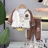 Ropa de bebé, abrigo de oso de muñeca de primavera para niños, ropa para niños, traje deportivo, ropa de primavera para bebés de un año, moda