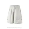 Shorts de trabalho casuais de cor sólida simples para o verão, secagem rápida, finos, respiráveis, de corte solto, comprimento até o joelho para uso ao ar livre, atacado do fabricante