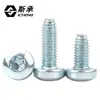 Tornillos de cabeza triangular grado 10.9, tornillos de cabeza redonda triangulares zincados en azul y blanco, pernos autoblocantes, tornillos autorroscantes con cabeza Torx