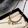 Nuevo Collar Colgante de Estrella de Ocho Puntas Estilo Chino para Mujer, Colgante de Estrella y Luna Estilo Melard, Collar Versátil con Cuentas de Colores para el Día a Día