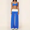 Conjunto de yoga cepillado transfronterizo para mujer, cuello alto, manga larga, conjunto de tres piezas con bloques de color, levantamiento de glúteos, conjunto deportivo de fitness transpirable 9666