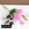 Buquê de noiva de orquídea-espada artificial de haste curta, decoração comercial, decoração suave para sala de estar, adereço de fotografia, material DIY