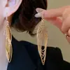 Pendientes Colgantes Vintage de Zirconia Ovalados Huecos, Pendientes de Estilo Minimalista de Moda, Accesorios Versátiles de Alta Gama de Lujo Ligero para Mujeres