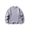 Camiseta básica de manga larga con retazos para exteriores, secado rápido, corte holgado, unisex, top atlético, LST3230