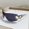 Gafas de Sol de Moda Doble Amor Siamés Gafas de Sol Sin Marco Transfronterizas Europeas y Americanas Gafas de Viento Y2K para Dama Hombre
