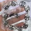 S999 Plata de Ley 990 Pulsera de Plata Esterlina Retro Pulsera Mantra de Seis Caracteres Pulsera de Moda Accesorios DIY Tejido