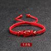 Pulsera de Cuerda Roja para Hombres y Mujeres Pulsera Joyería Tejida a Mano Esmalte Año del Zodíaco Chino Estilo Nacional Pulsera de Cuerda Roja